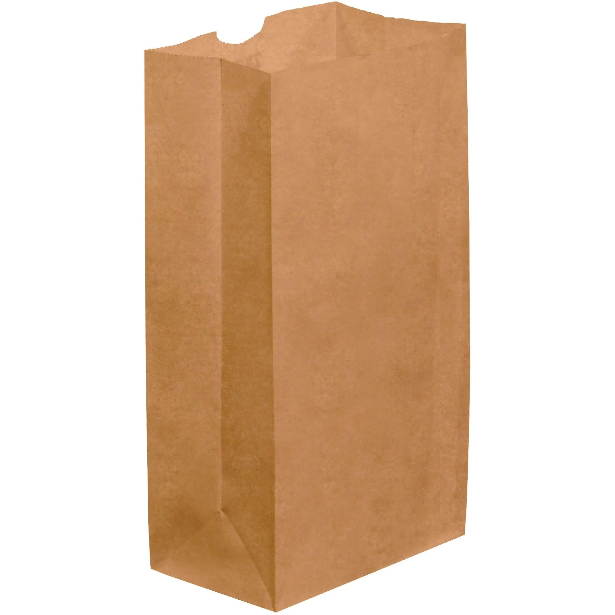 6 1/8 x 4 x 12 3/8" Kraft Grocery Bags