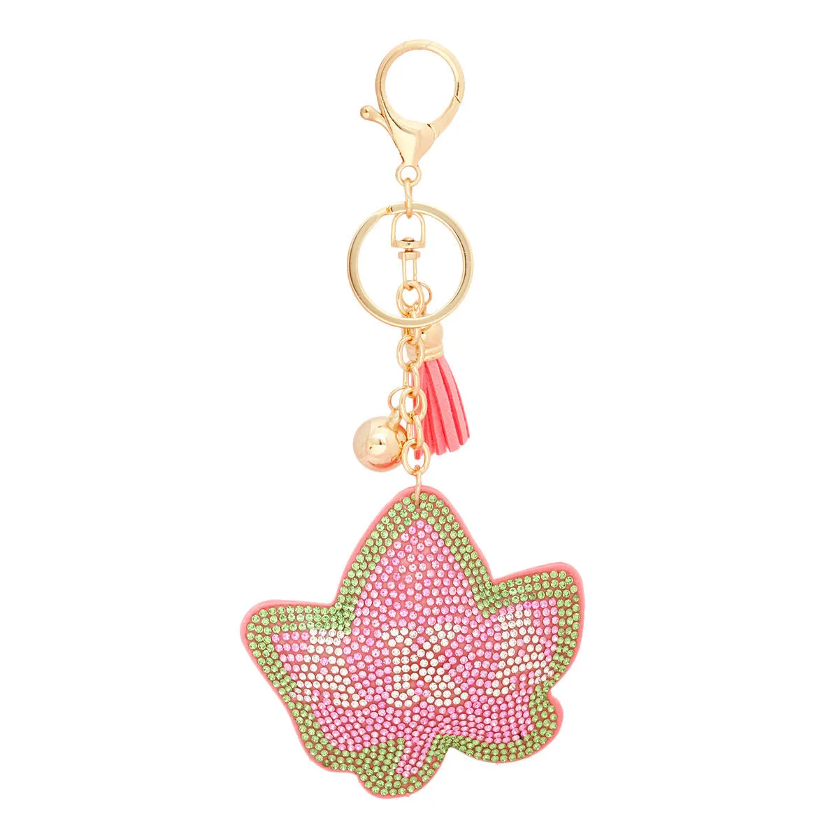 AKA Alpha Kappa Alpha Sorority Inspired Pink Ivy Padded Keychain