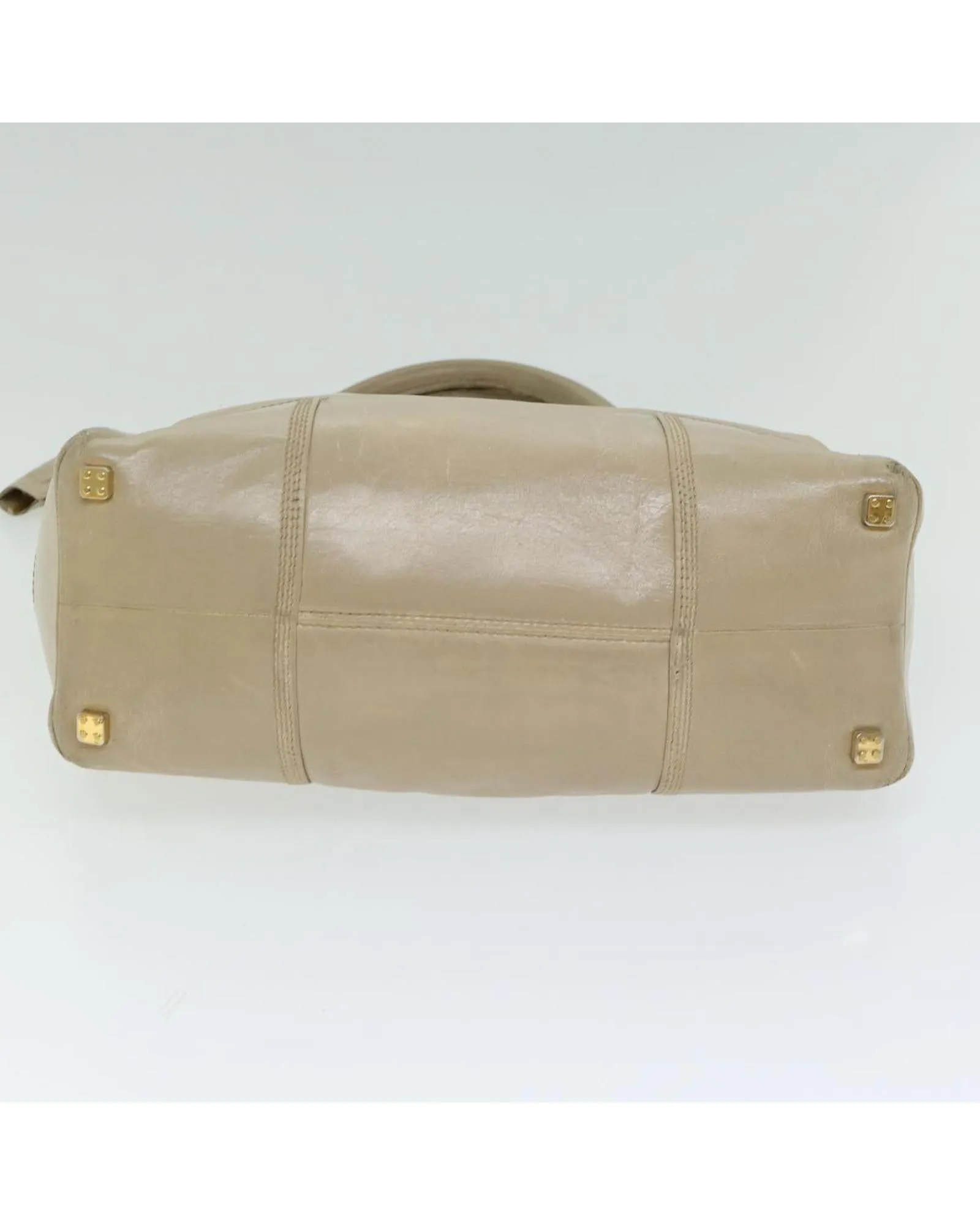 Authentic Beige Leather Hand Bag by LOEWE