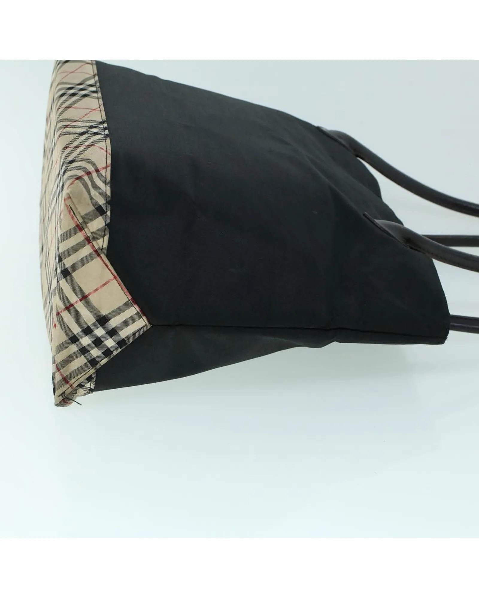 Authentic Checkered Nylon Leather Shoulder Bag