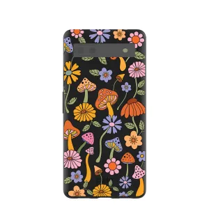 Black Midnight Shrooms Google Pixel 6a Case