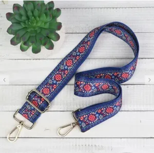 Boho Blue Guitar Strap