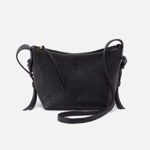 Bonita Crossbody in Bubble Pebbled Leather - Black