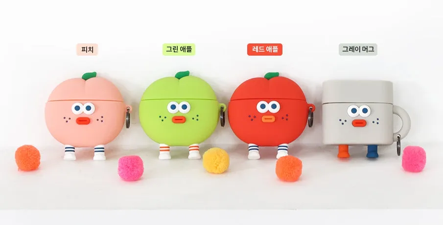 Brunch Brother Cute Fruits Mugs Characters Airpod3 Cases Headset Headphone Accessories Silicone Keyring Accessory Protect Apple Charger Hole