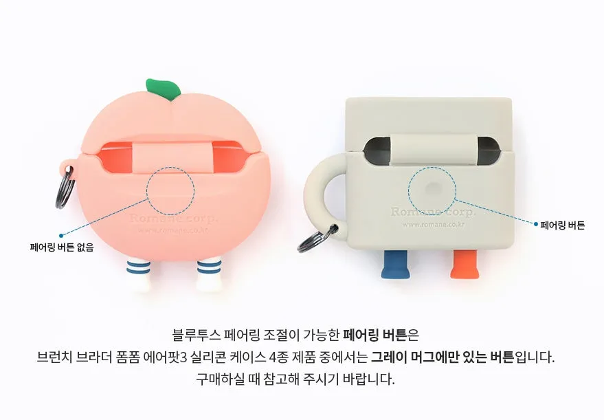 Brunch Brother Cute Fruits Mugs Characters Airpod3 Cases Headset Headphone Accessories Silicone Keyring Accessory Protect Apple Charger Hole