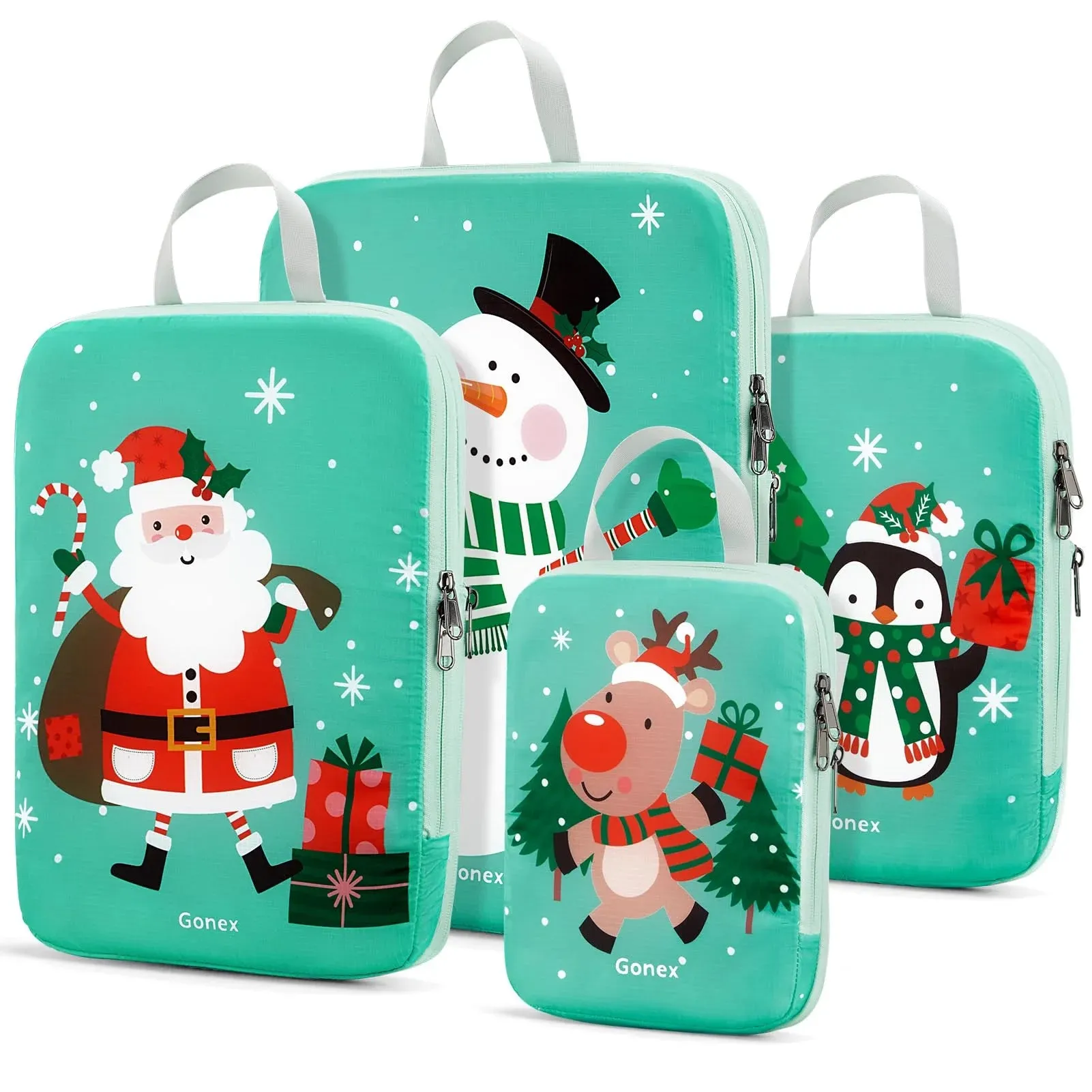 Christmas Compression Packing Cubes