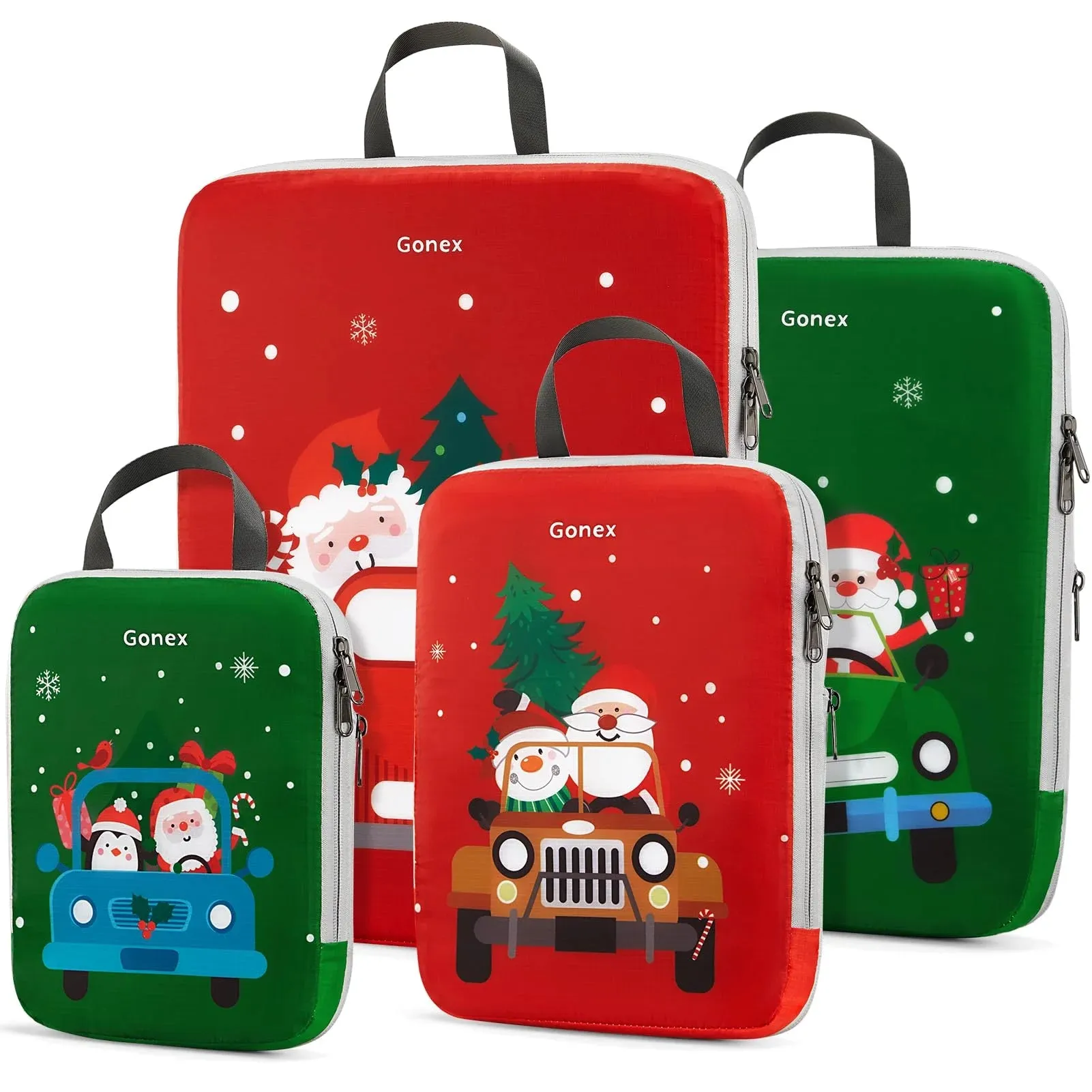 Christmas Compression Packing Cubes