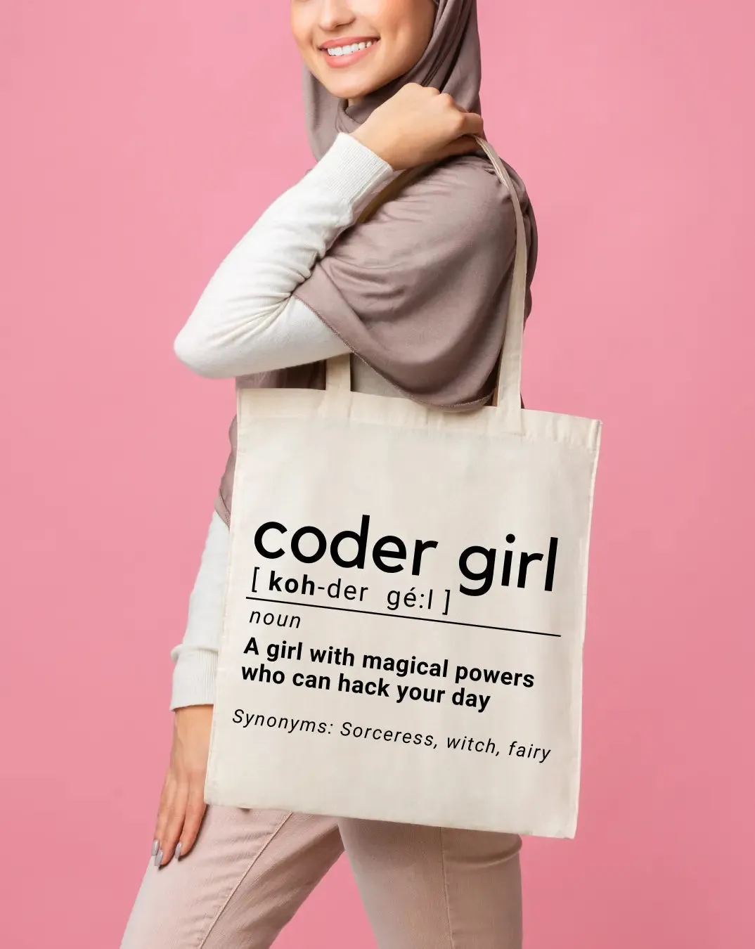 Coder Girl Daily Thaila -  Canvas Reusable Bags