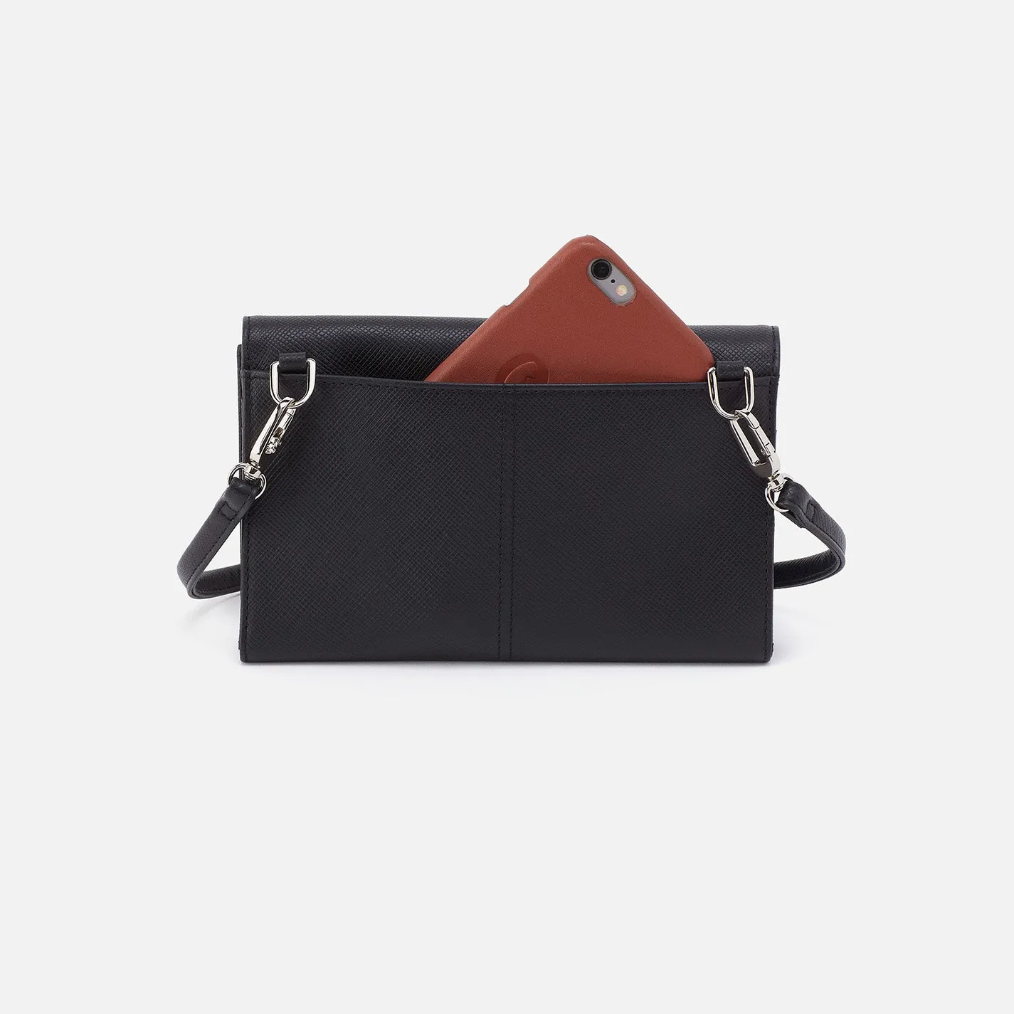 Essential Wallet Crossbody In Soft Saffiano Leather - Black