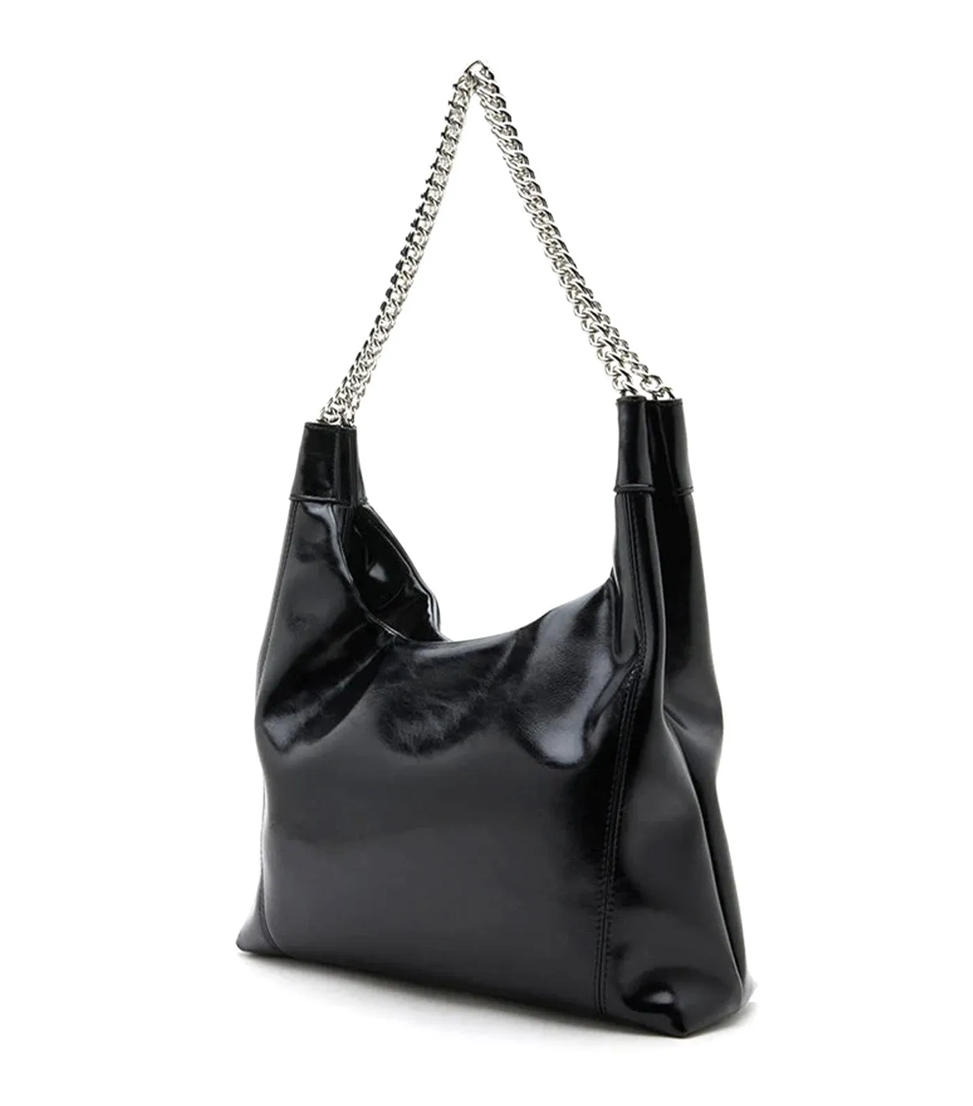 Eudora Chained Shopper Shoulder Bag Black