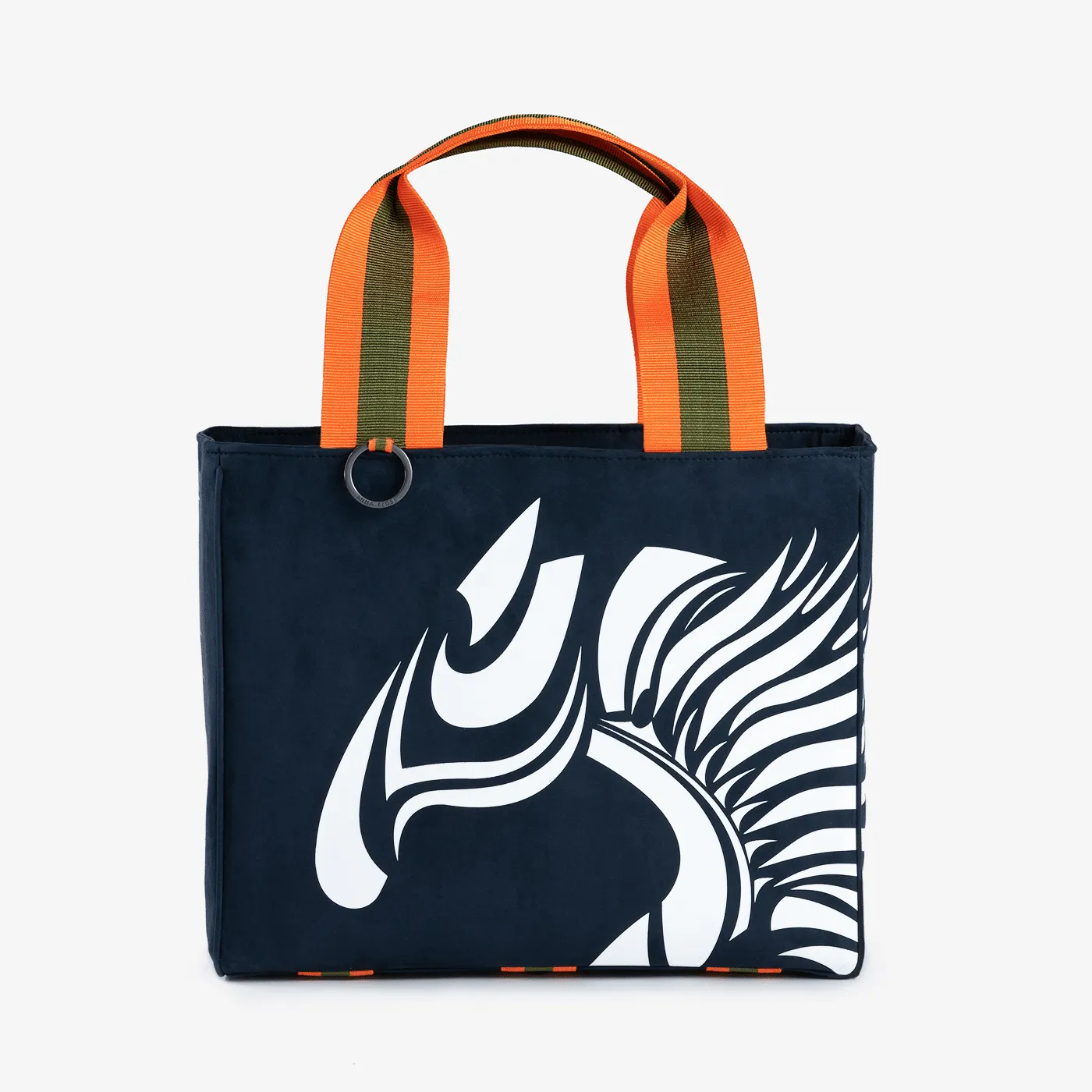 Exclusive Equestrian Tote "Oxford Blue" w. white print