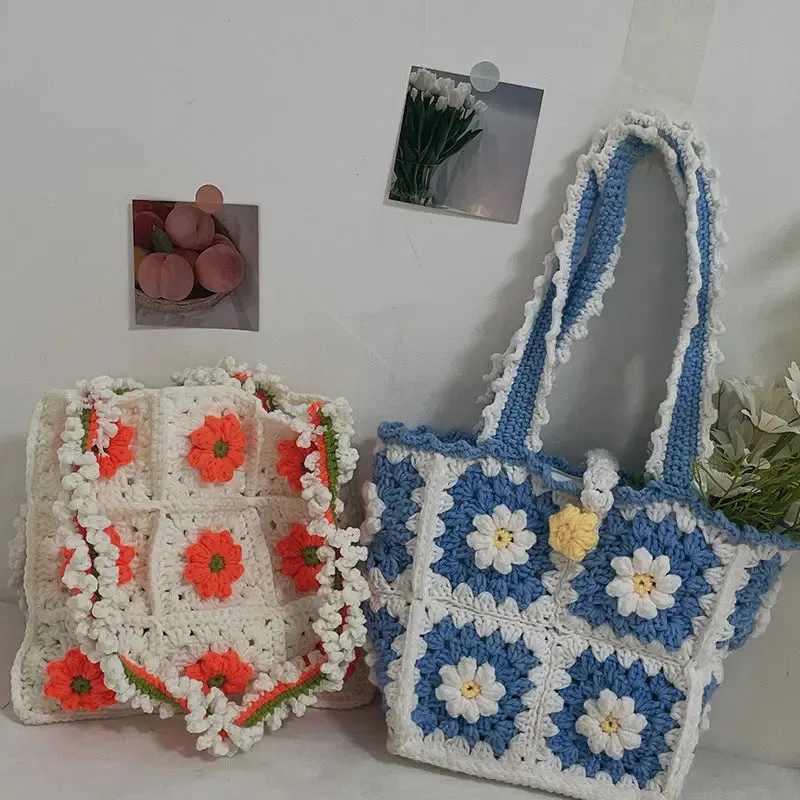 Hand-knitted Yarn Bag