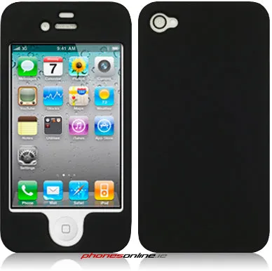 iPhone 4  Hybrid Armour Hard Case Black