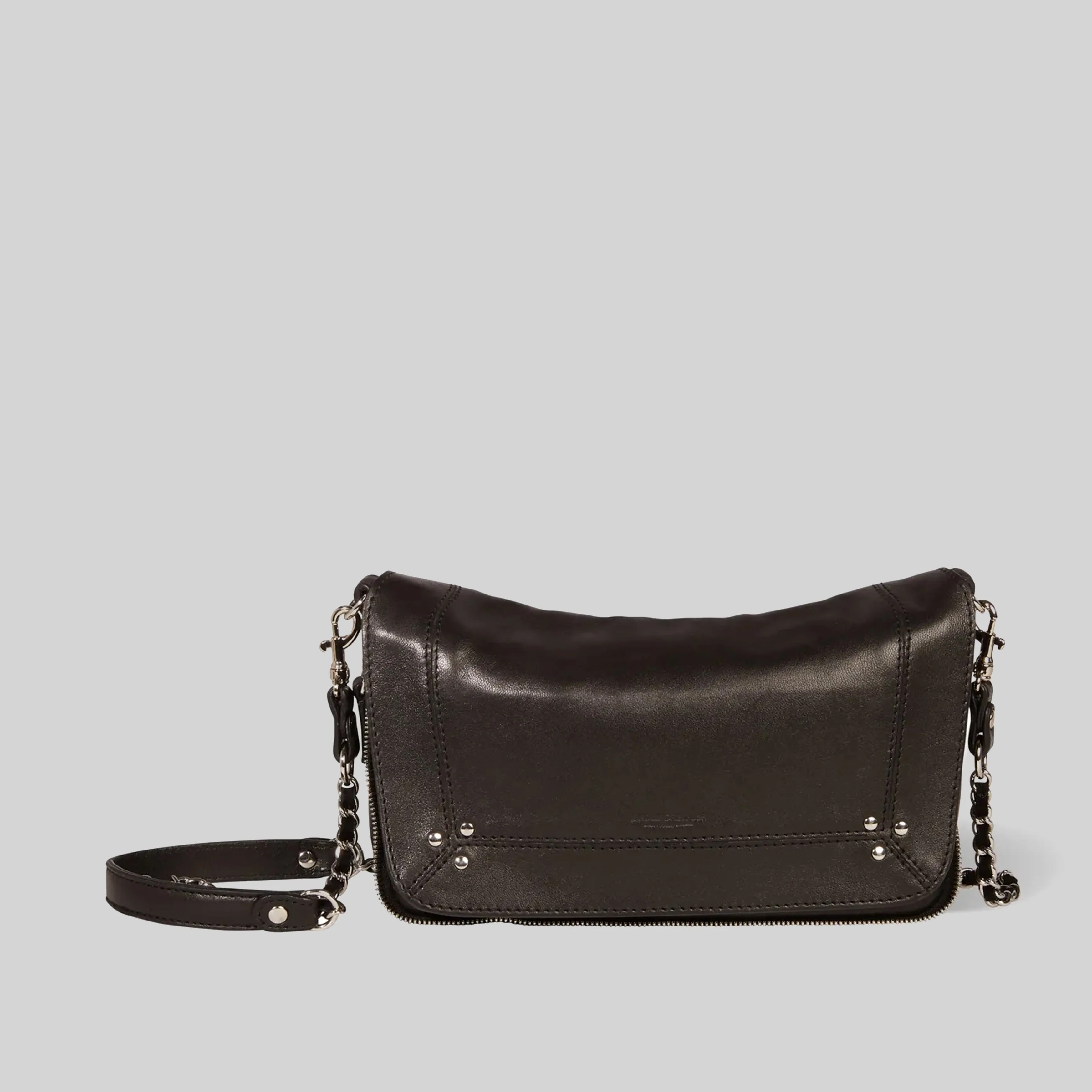 JEROME DREYFUSS BAG BOBI S AG NOIR SILVER