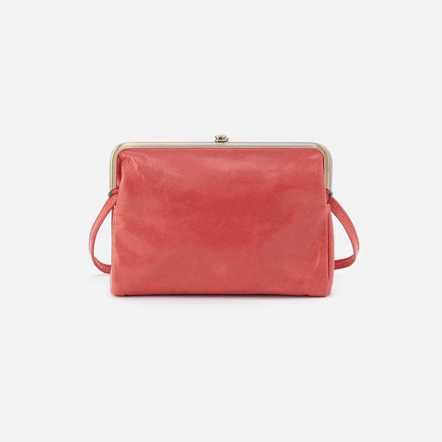 Lauren Crossbody in Polished Leather - Cherry Blossom