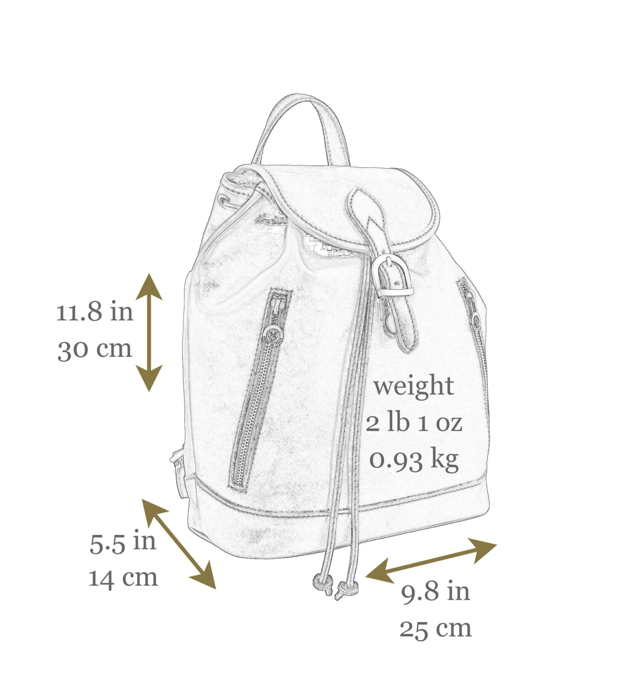 Leather Backpack for Women - White Noise