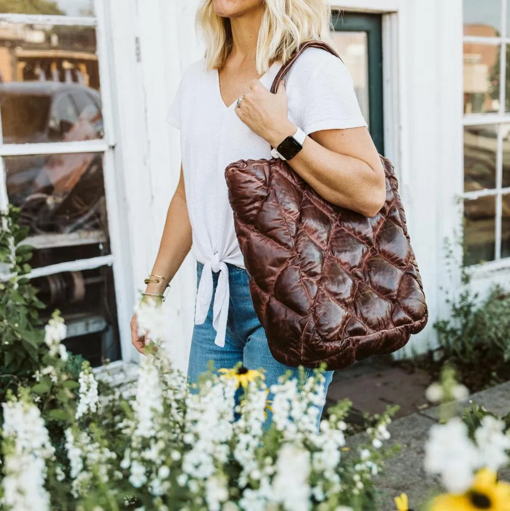 Limited Edition Bridger Leather Tote Large | Vintage Mahogany