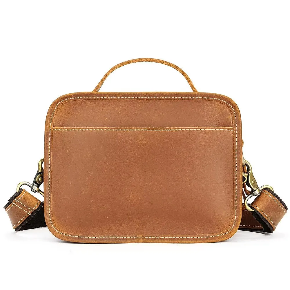 Luxury Genuine Leather Flap Compact Crossbody Bag