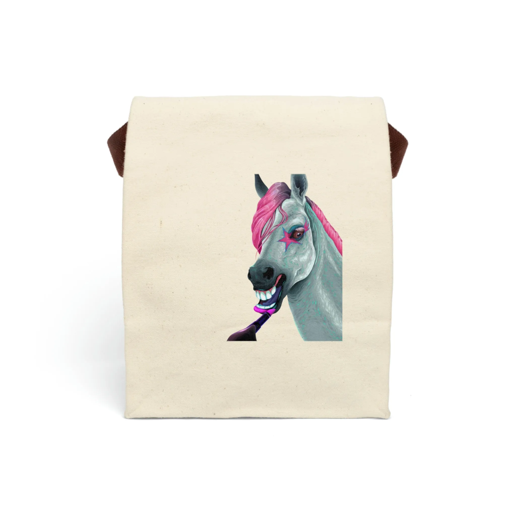 Make-up Horse POD Canvas Lunch Bag With Strap