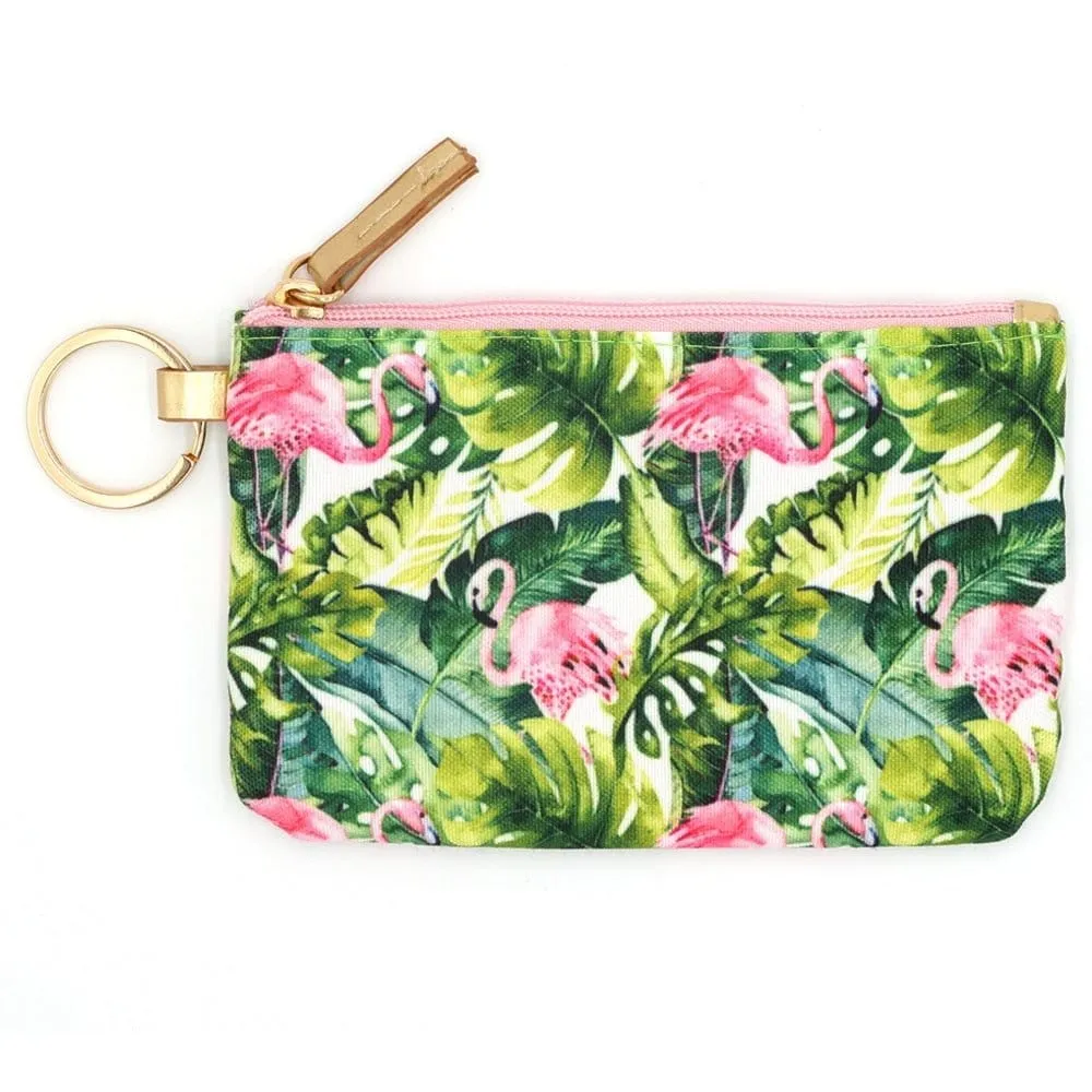 MB0147 Tropical Flamingo Lanyard ID Wallet