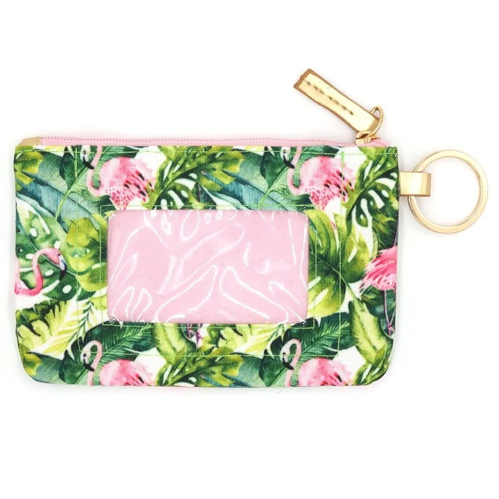 MB0147 Tropical Flamingo Lanyard ID Wallet