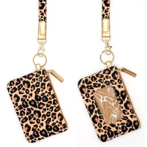 MB0154 Leopard Lanyard ID Wallet