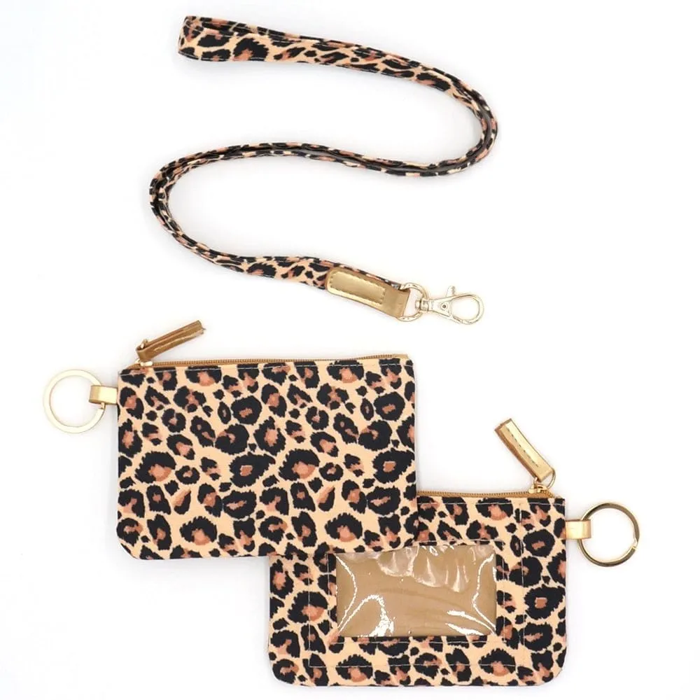 MB0154 Leopard Lanyard ID Wallet