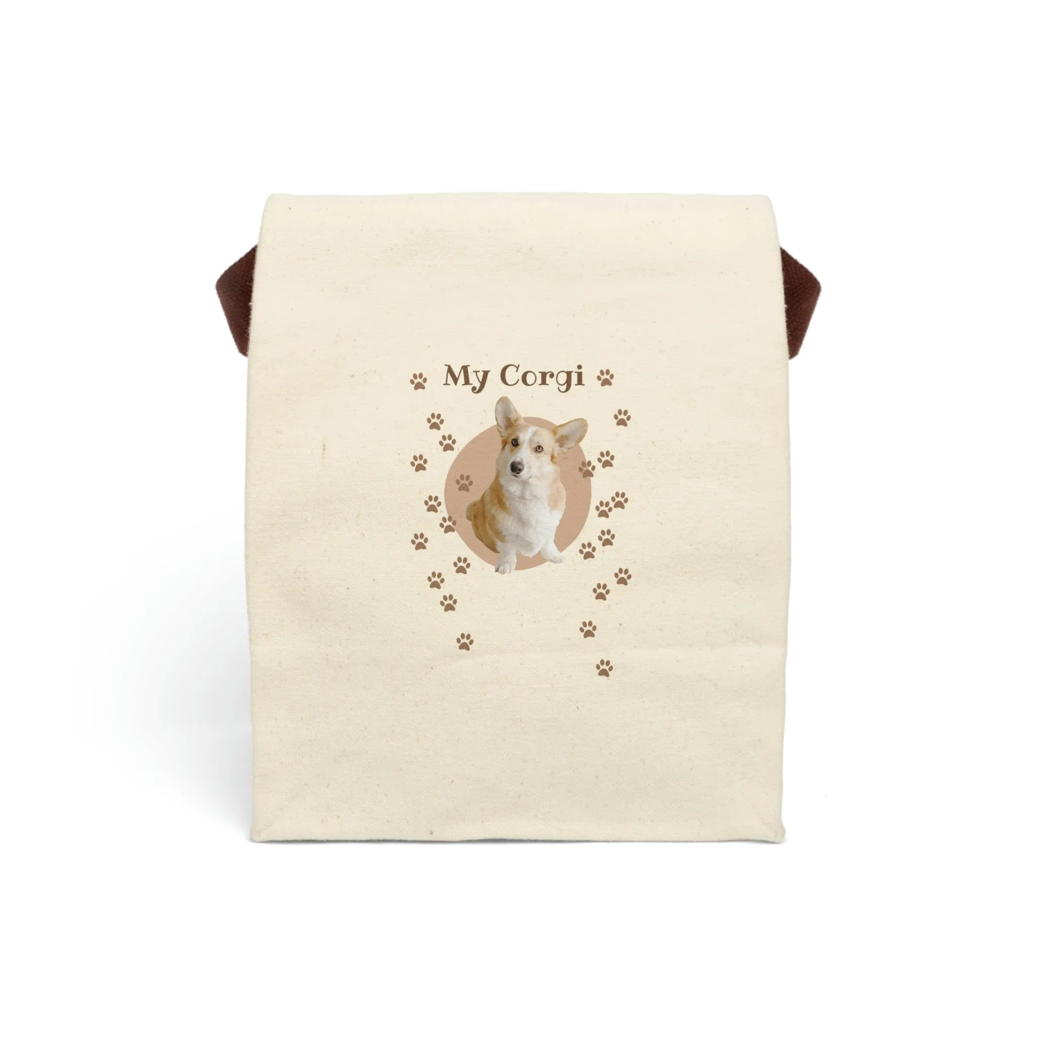 My Corgi Dog POD Canvas Lunch Bag With Strap