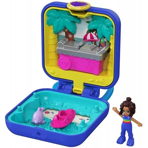 Polly Pocket Tiny Compact Square Tropical Beach