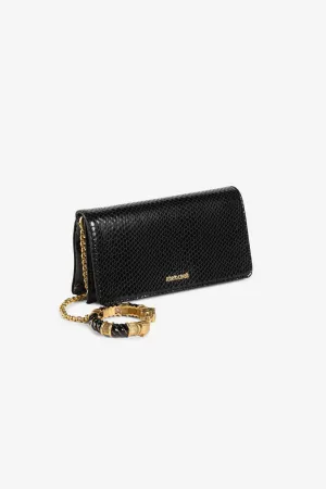 QKB011 PZ181 05051 BLACK CLUTCH ROBERTO CAVALLI WOMEN BAG