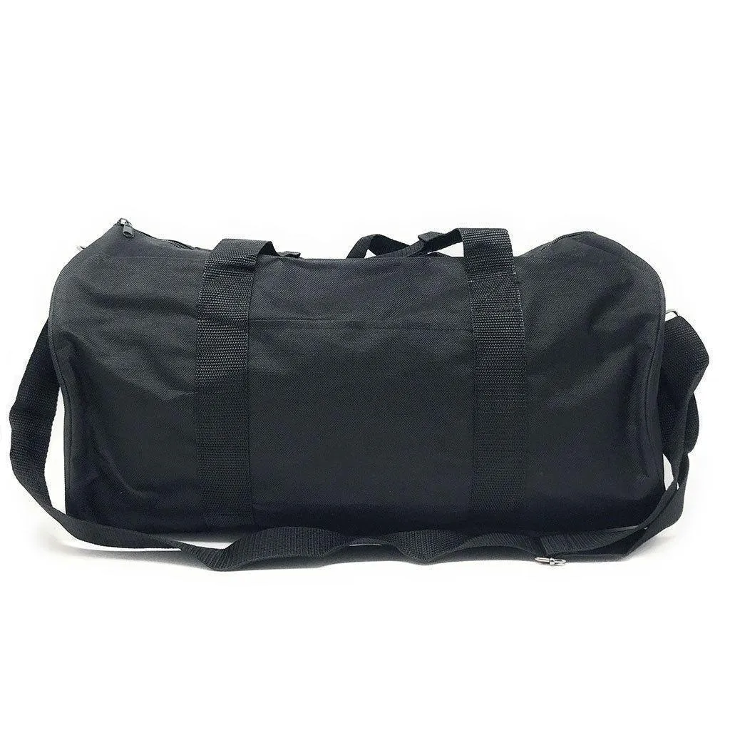 Roll Shape 18 inch Duffle Bag Travel Sports Gym School Carry on Luggage Shoulder Strap