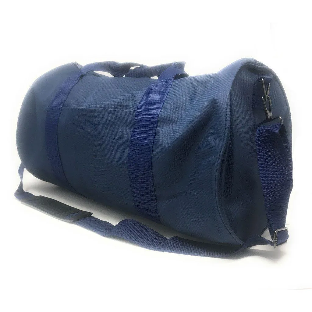 Roll Shape 18 inch Duffle Bag Travel Sports Gym School Carry on Luggage Shoulder Strap