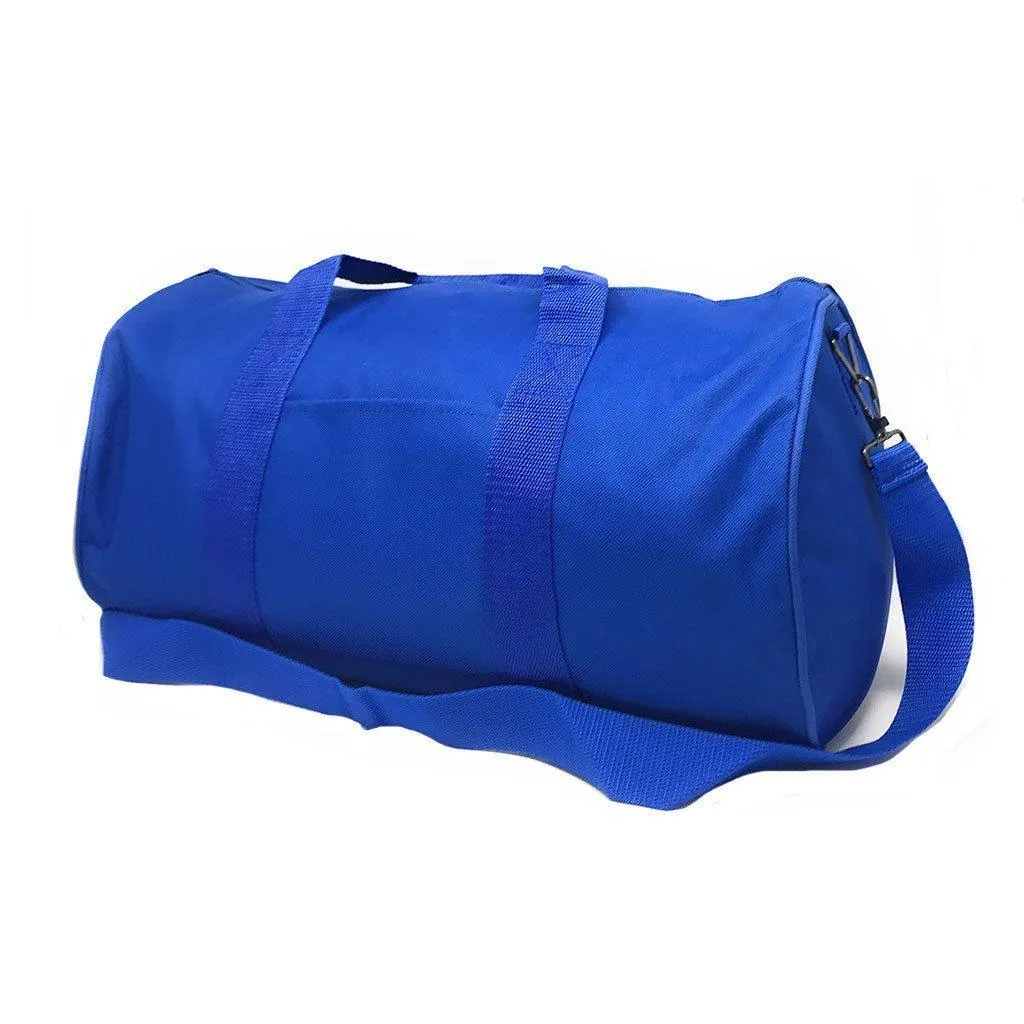 Roll Shape 18 inch Duffle Bag Travel Sports Gym School Carry on Luggage Shoulder Strap