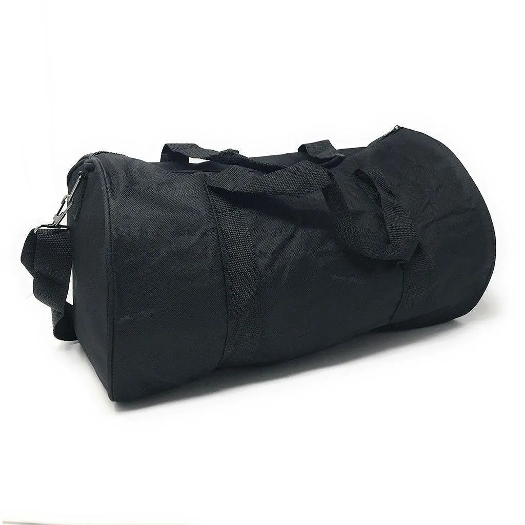 Roll Shape 18 inch Duffle Bag Travel Sports Gym School Carry on Luggage Shoulder Strap