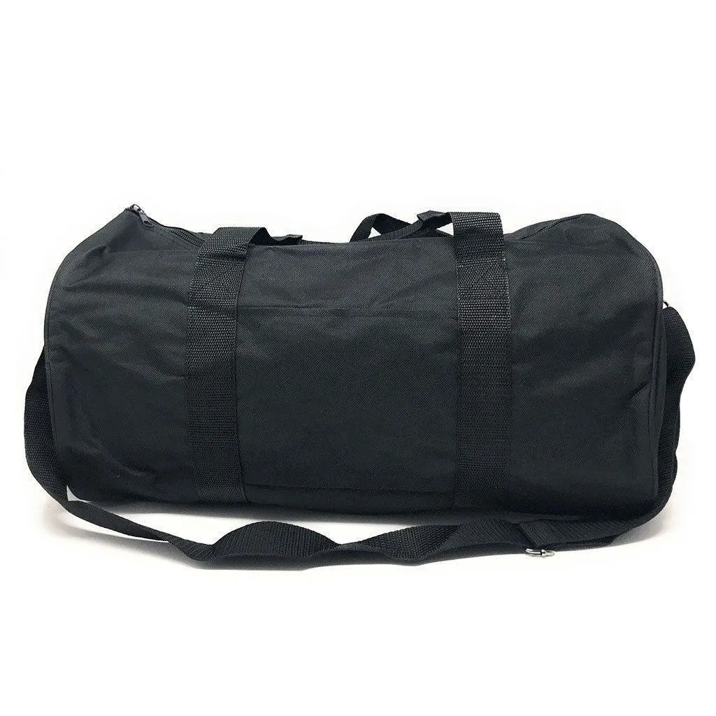 Roll Shape 18 inch Duffle Bag Travel Sports Gym School Carry on Luggage Shoulder Strap