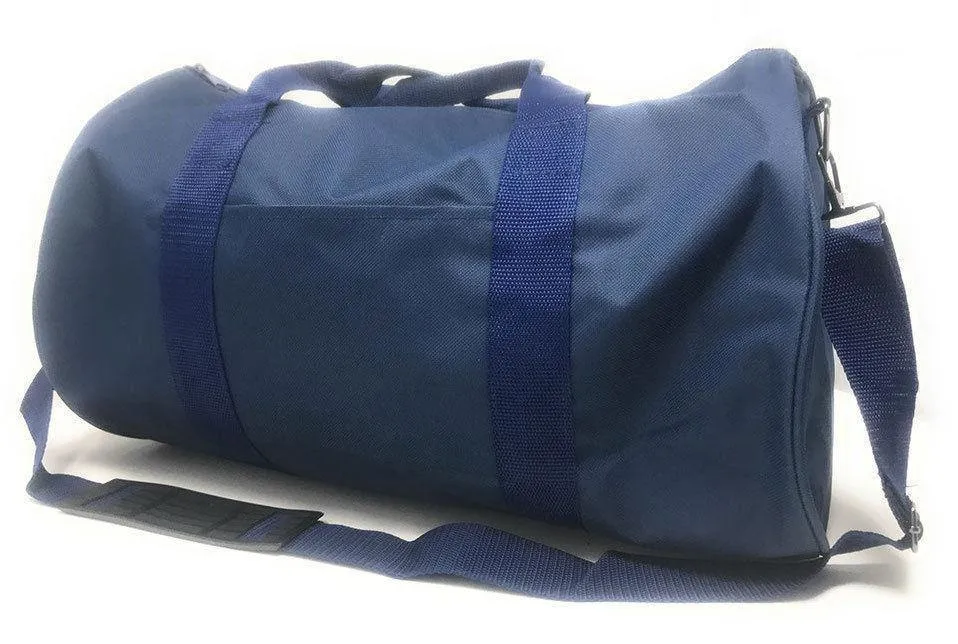 Roll Shape 18 inch Duffle Bag Travel Sports Gym School Carry on Luggage Shoulder Strap