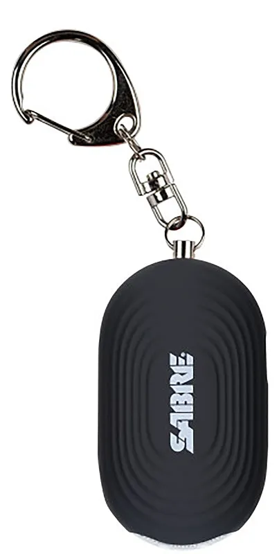 Sabre PA-LEDBK-02 Personal Alarm with LED Light and Snap Hook, 130 dB, 1200 ft Audible Range, Black :CD 1: QUANTITY: 1