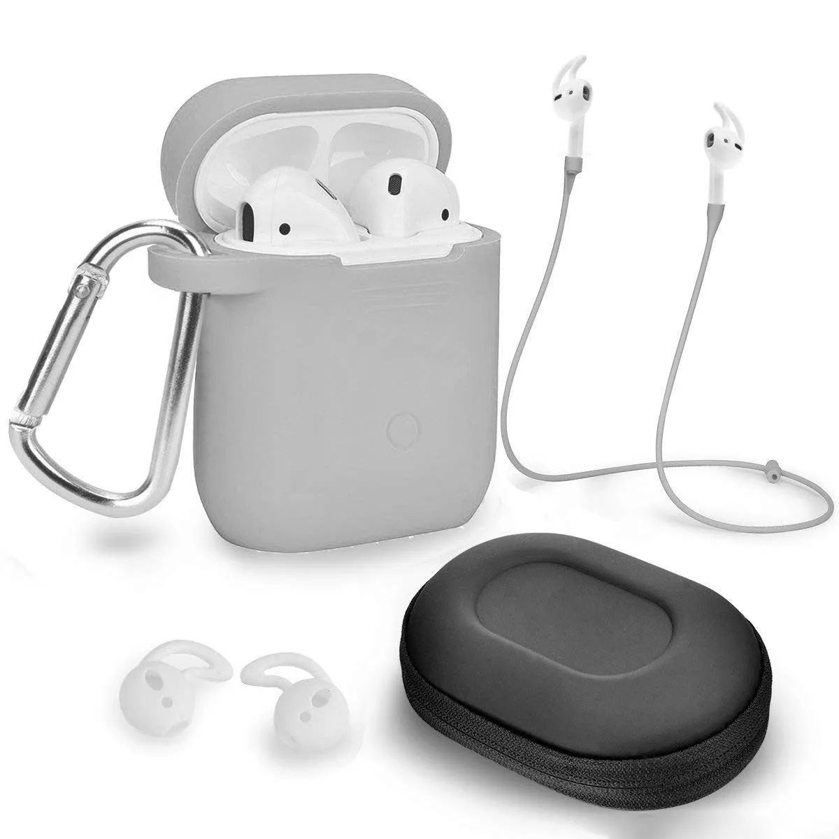 Silicone Case Protector and Accessories Kit Compatible For Use With Apple AirPods®