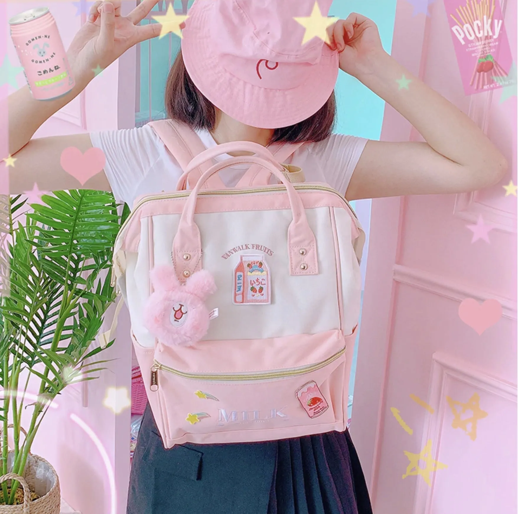 Strawberry Milk Backpack