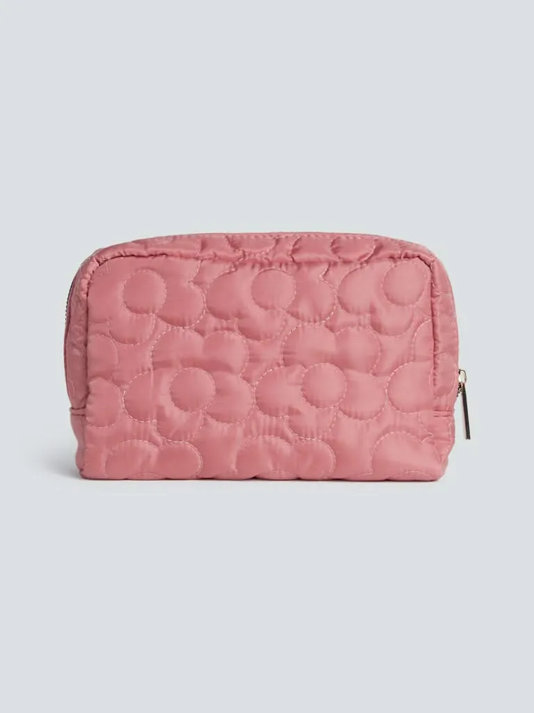 Studiowest Dusty Pink Floral Quilted Pouch