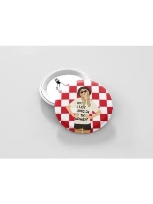 Taylor Swift Red Checker Pin