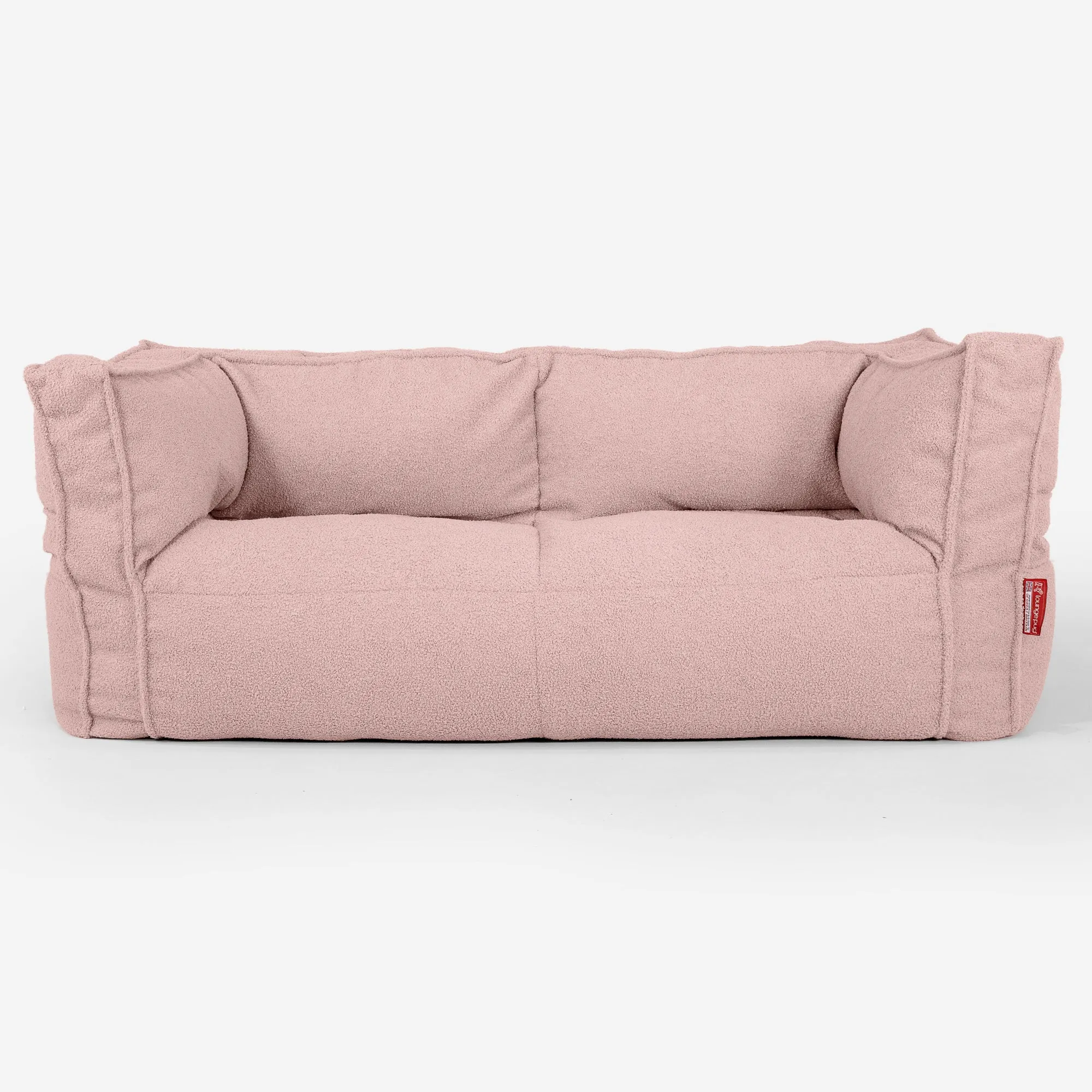 The 2 Seater Albert Sofa Bean Bag - Boucle Pink