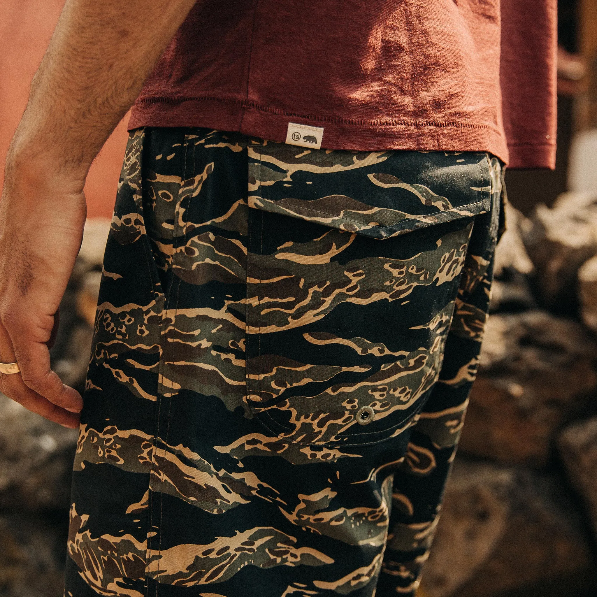 The Adventure Short in Tiger Camo