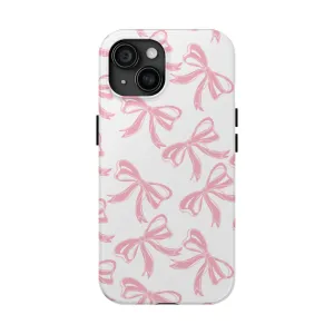 Trendy Pink Bow Phone Case - Coquette Aesthetic