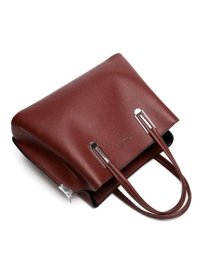 Waterproof Leather Shoulder Bag with detachable shoulder strap