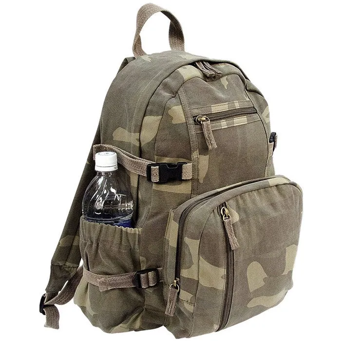 Woodland Camouflage - Vintage Military Mini Backpack