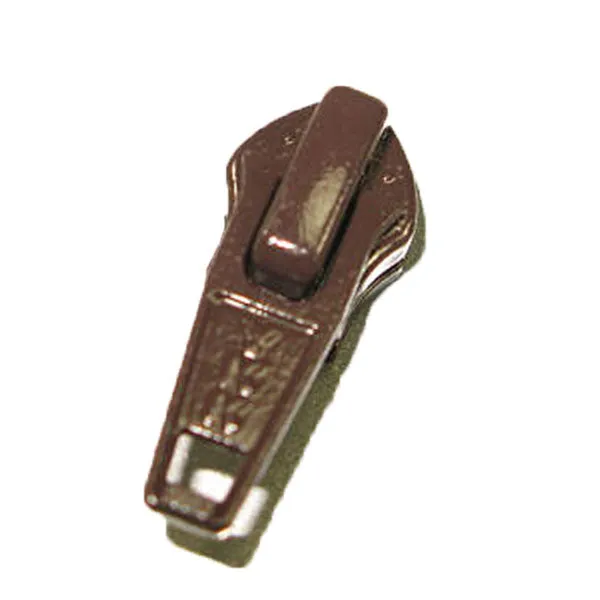 YKK #5C Nylon Coil Short Tab Slider Zipper Pull Brown - 25 Pack