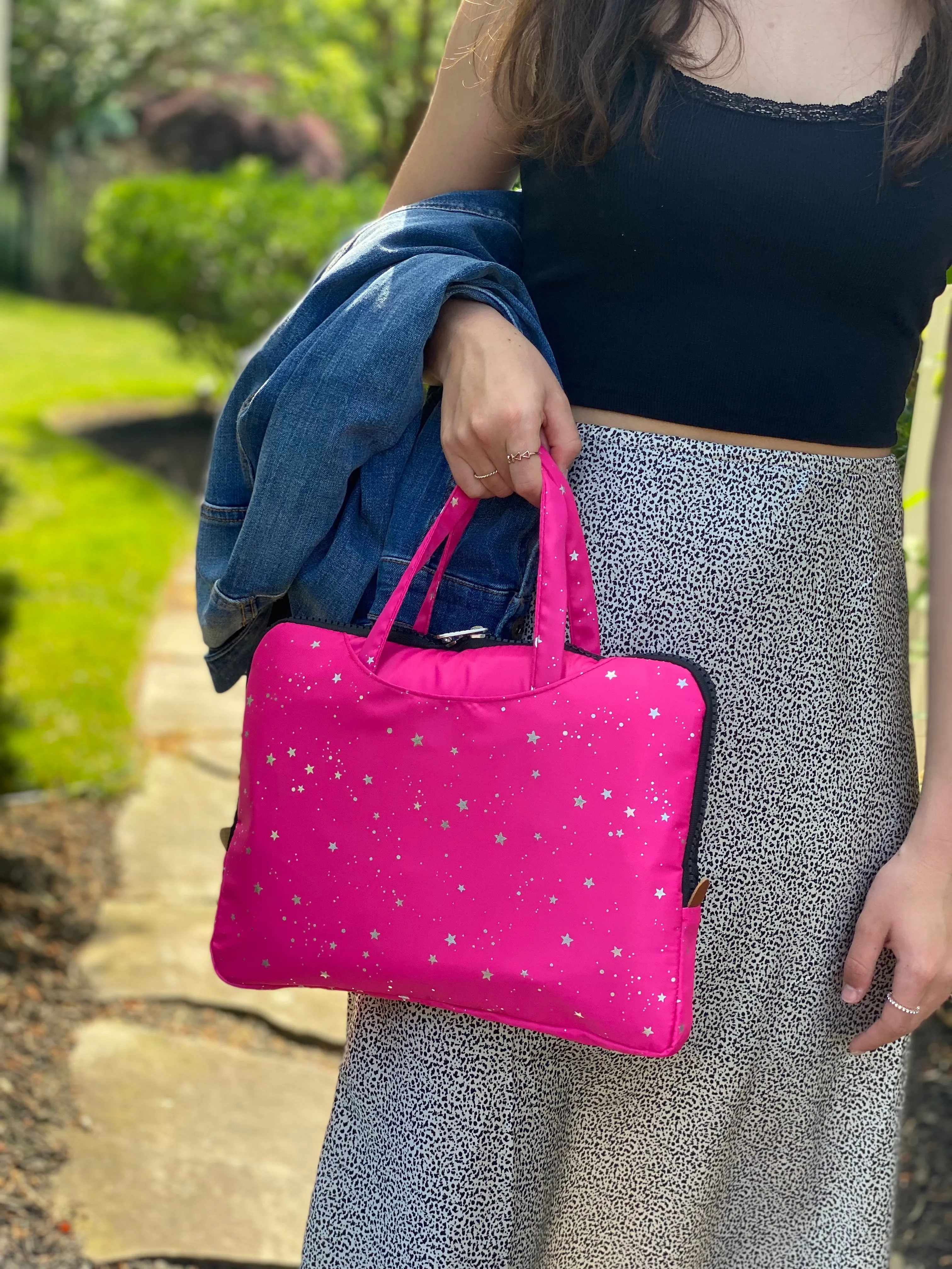 Yumbox Poche Insulated Lunch Bag Fuchsia Star